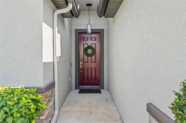 a view of front door of house
