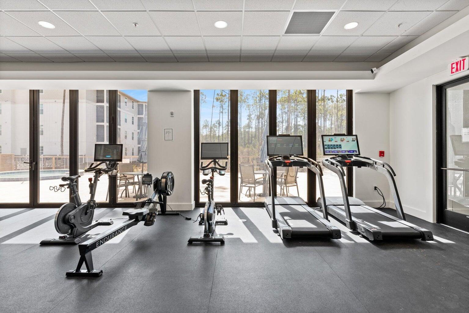 179 South County Highway 393, Unit 313 Santa Rosa Beach, FL 32459 - Photo 24 of 37 a view of a room with gym equipment