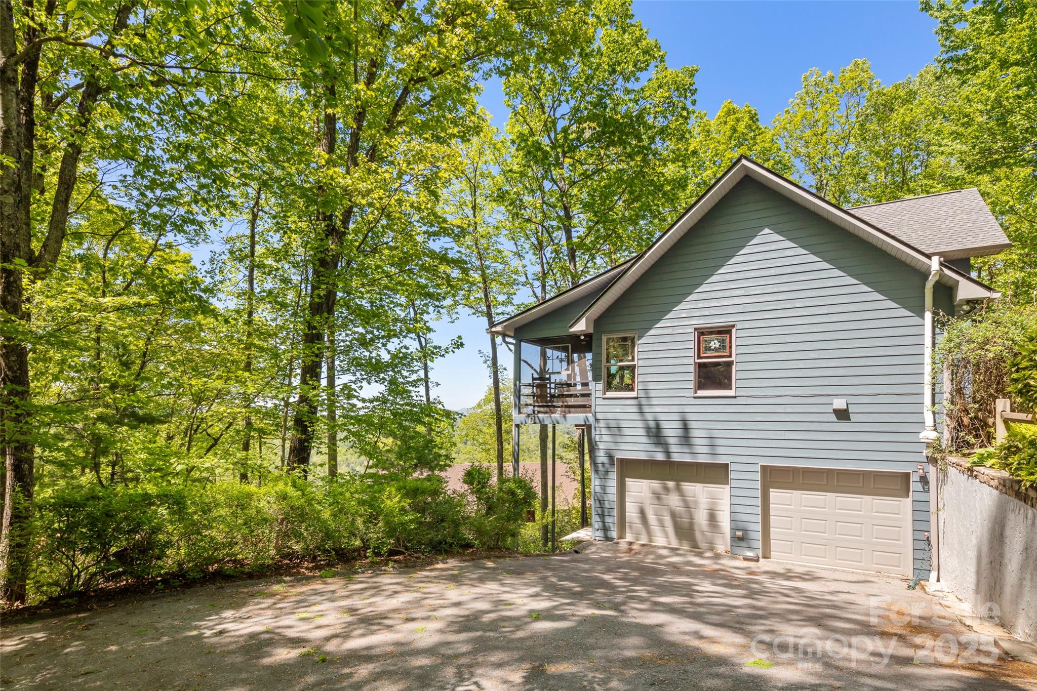 270 Ridge Drive Saluda, NC 28773 - Photo 6 of 32 a view of a house with a yard and plants