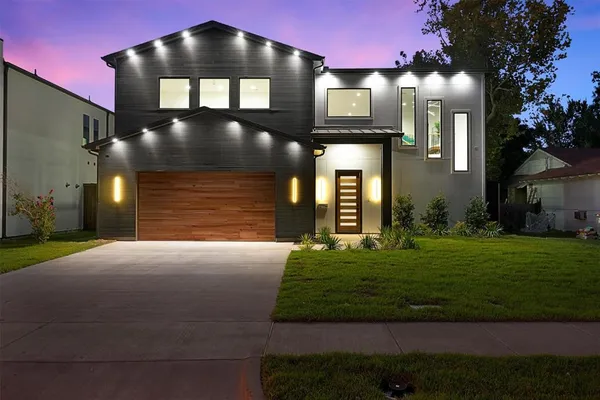 a front view of a house