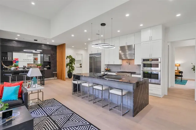 a large kitchen with lots of counter space and appliances
