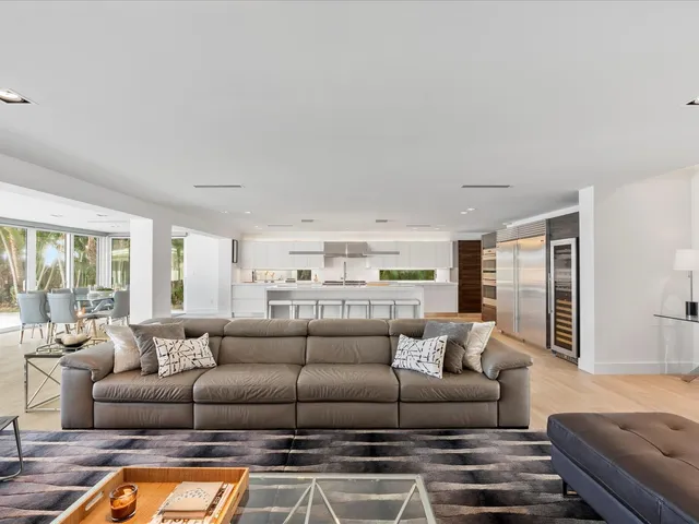 a living room with furniture and a couch