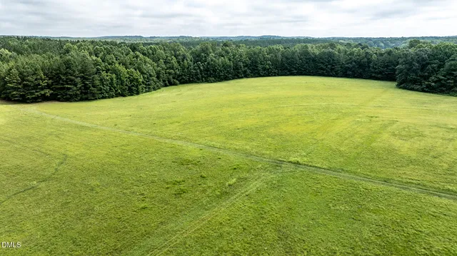 a view of a field with a yard