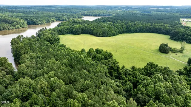 a view of a lake with a mountain in the background