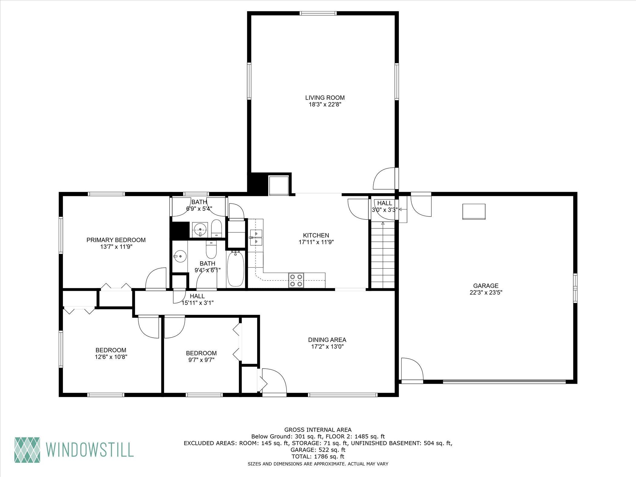 1015 East Berry Road Jackson, MI 49201 - Photo 45 of 46 Main level floor plan