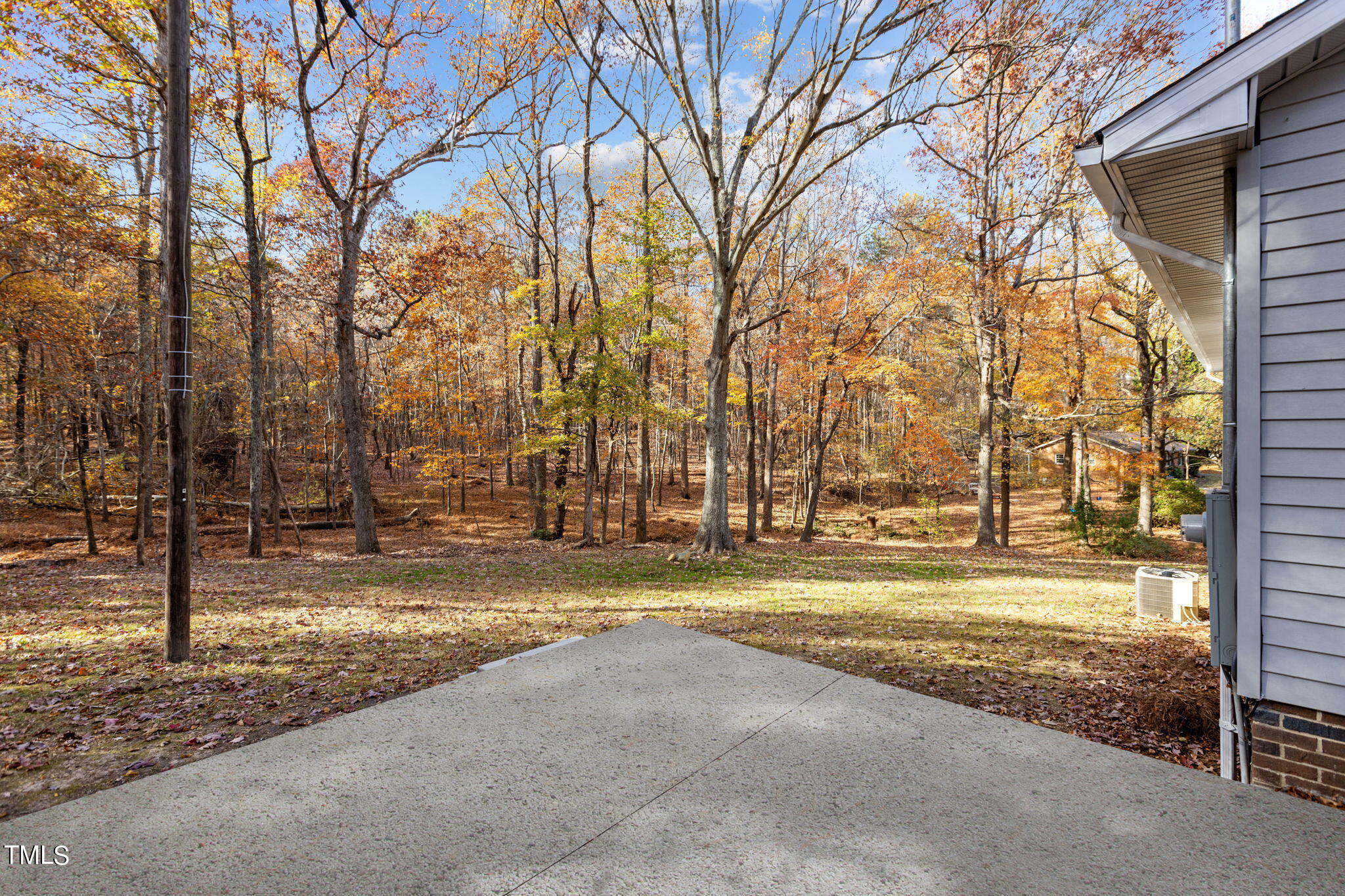 6415 Whitt Road Durham, NC 27712 - Photo 35 of 37 a view of a yard with trees in the background