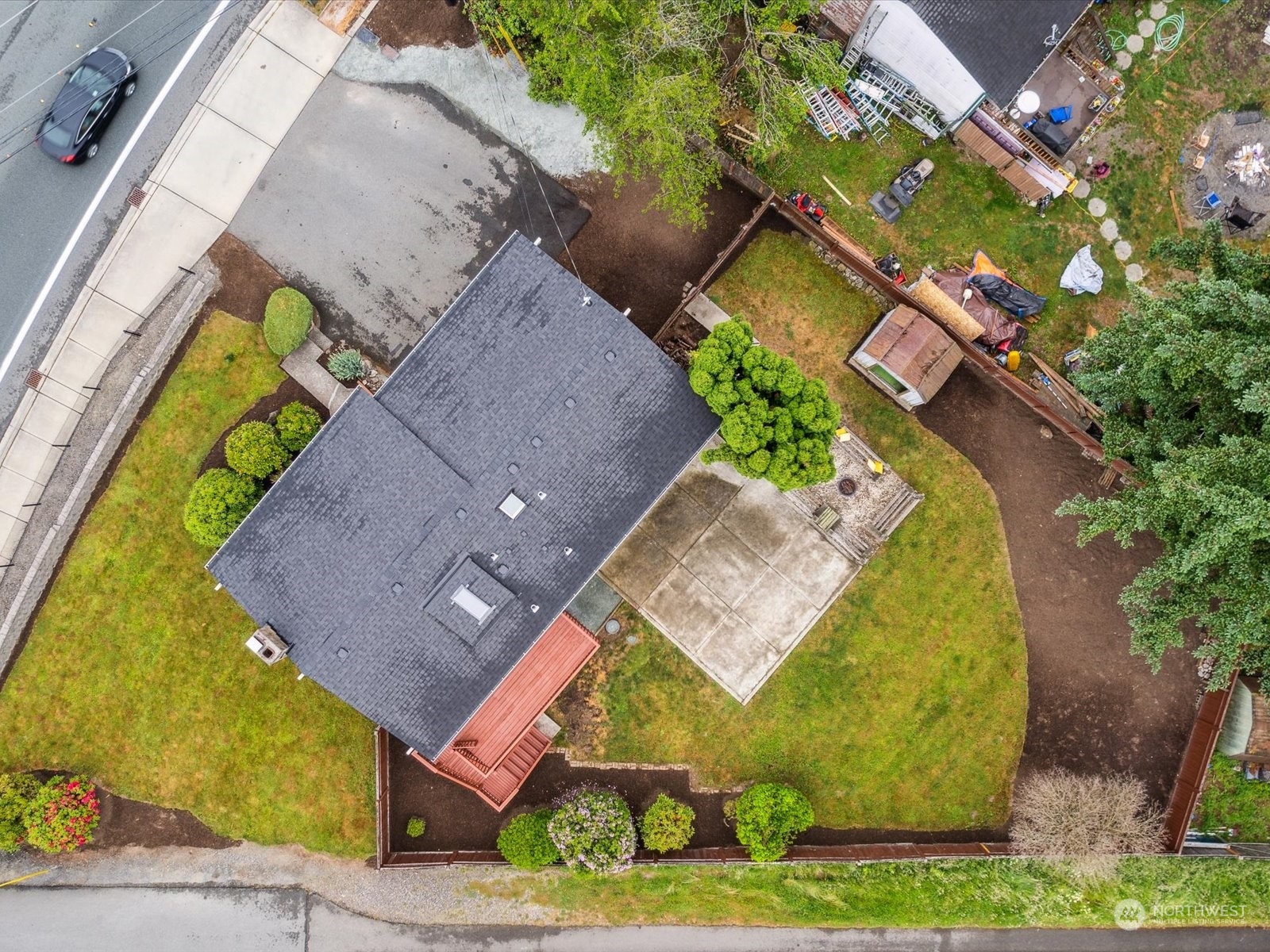 17606 North Road Bothell, WA 98012 - Photo 29 of 31 an aerial view of a house with a swimming pool