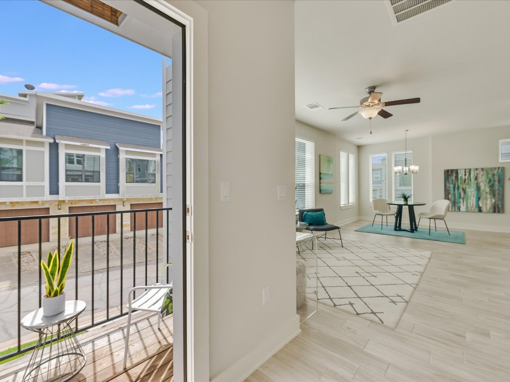1916 Warely Lane Austin, TX 78741 - Photo 1 of 15 a view of an entryway with wooden floor