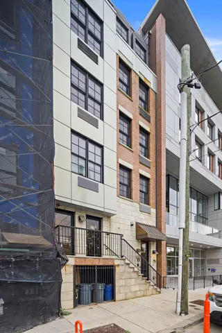 a front view of a building