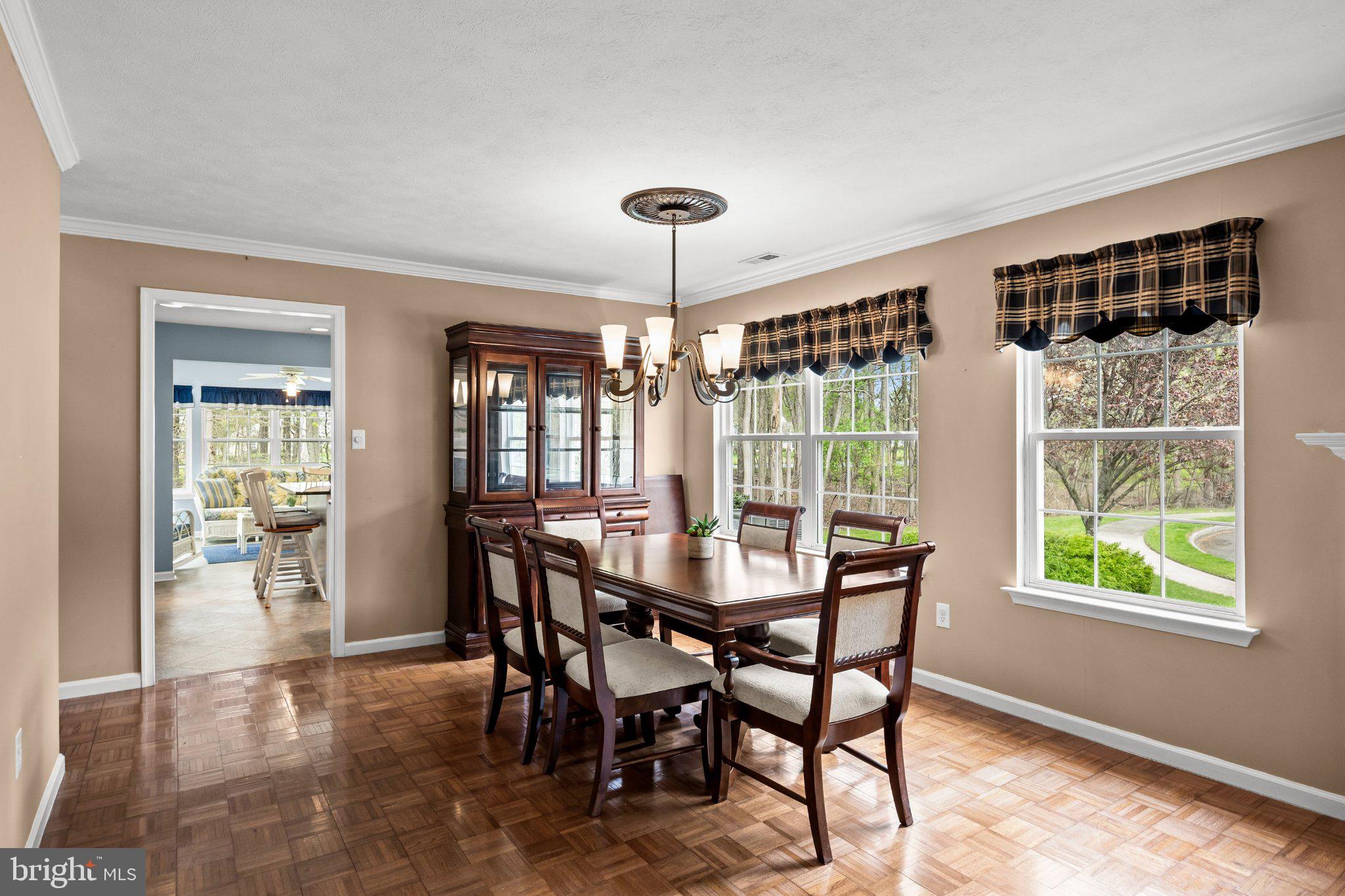 11 Bittersweet Place Mount Laurel, NJ 08054 - Photo 17 of 34 a view of a dining room with furniture wooden floor and chandelier
