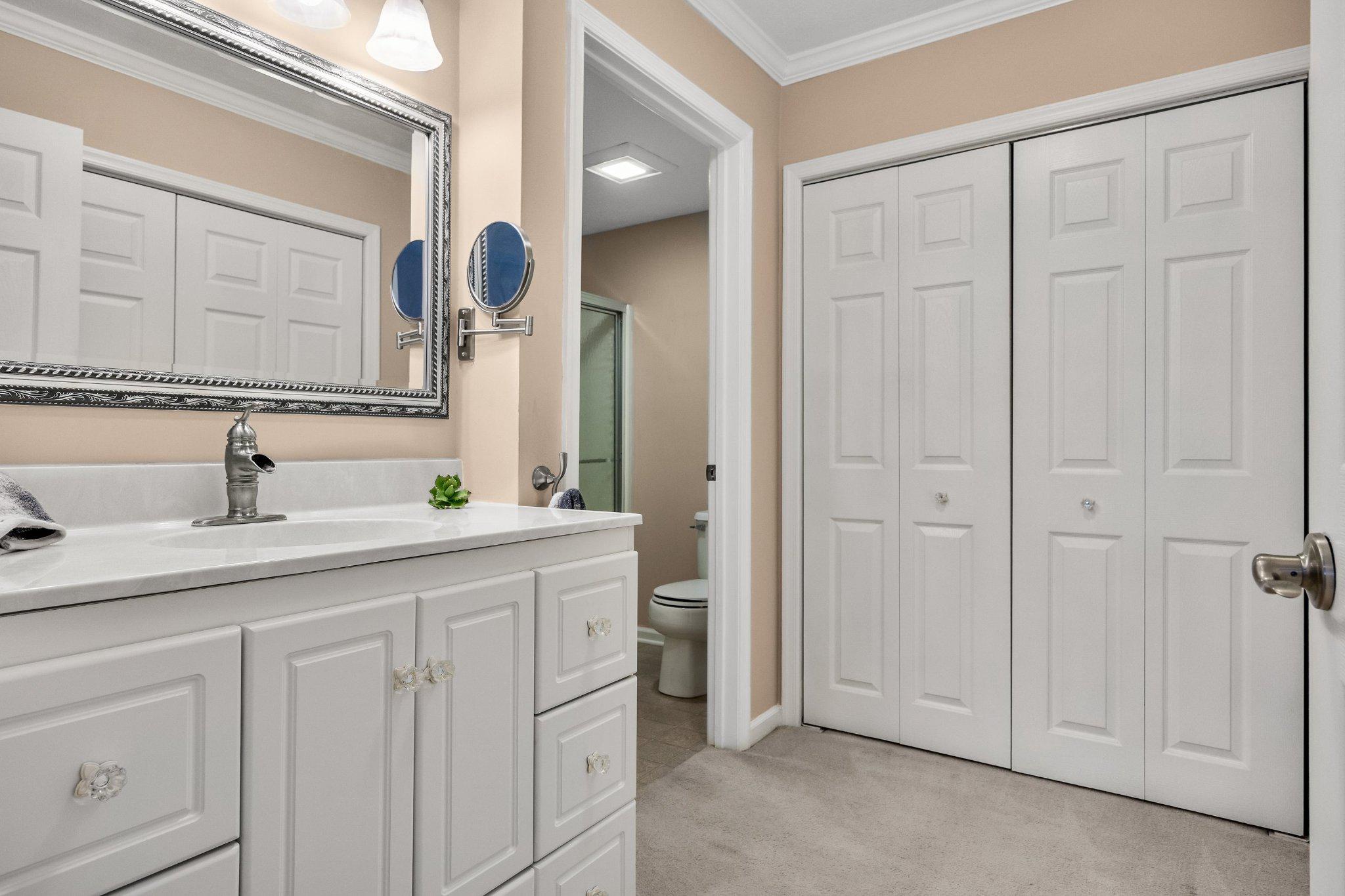 11 Bittersweet Place Mount Laurel, NJ 08054 - Photo 26 of 34 a bathroom with a double vanity sink and a mirror