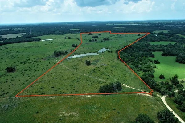 a view of a green field with lots of green space