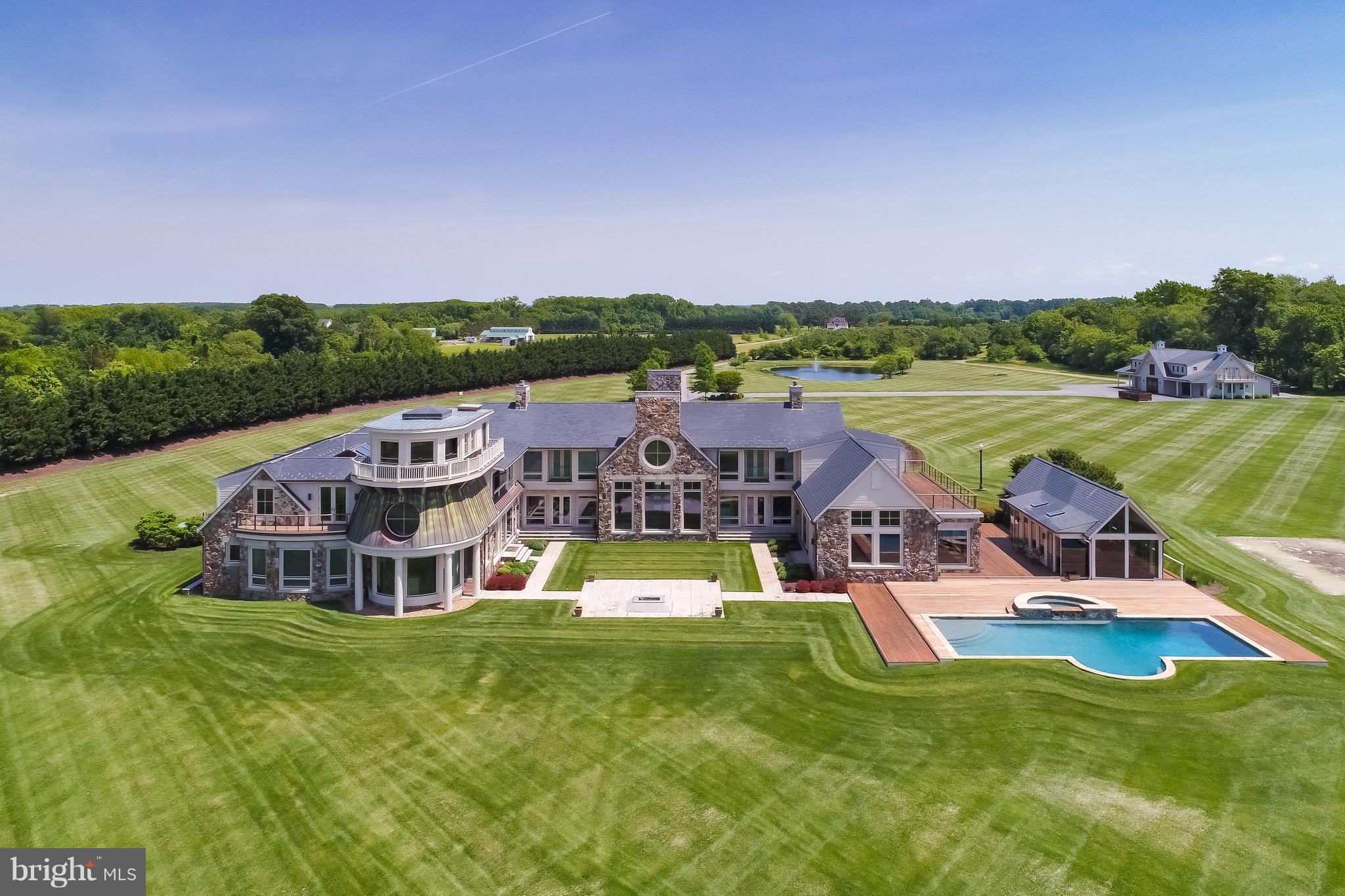 7402 Kent Point Road Stevensville, MD 21666 - Photo 103 of 134 Aerial view of estate and Carriage house at rear