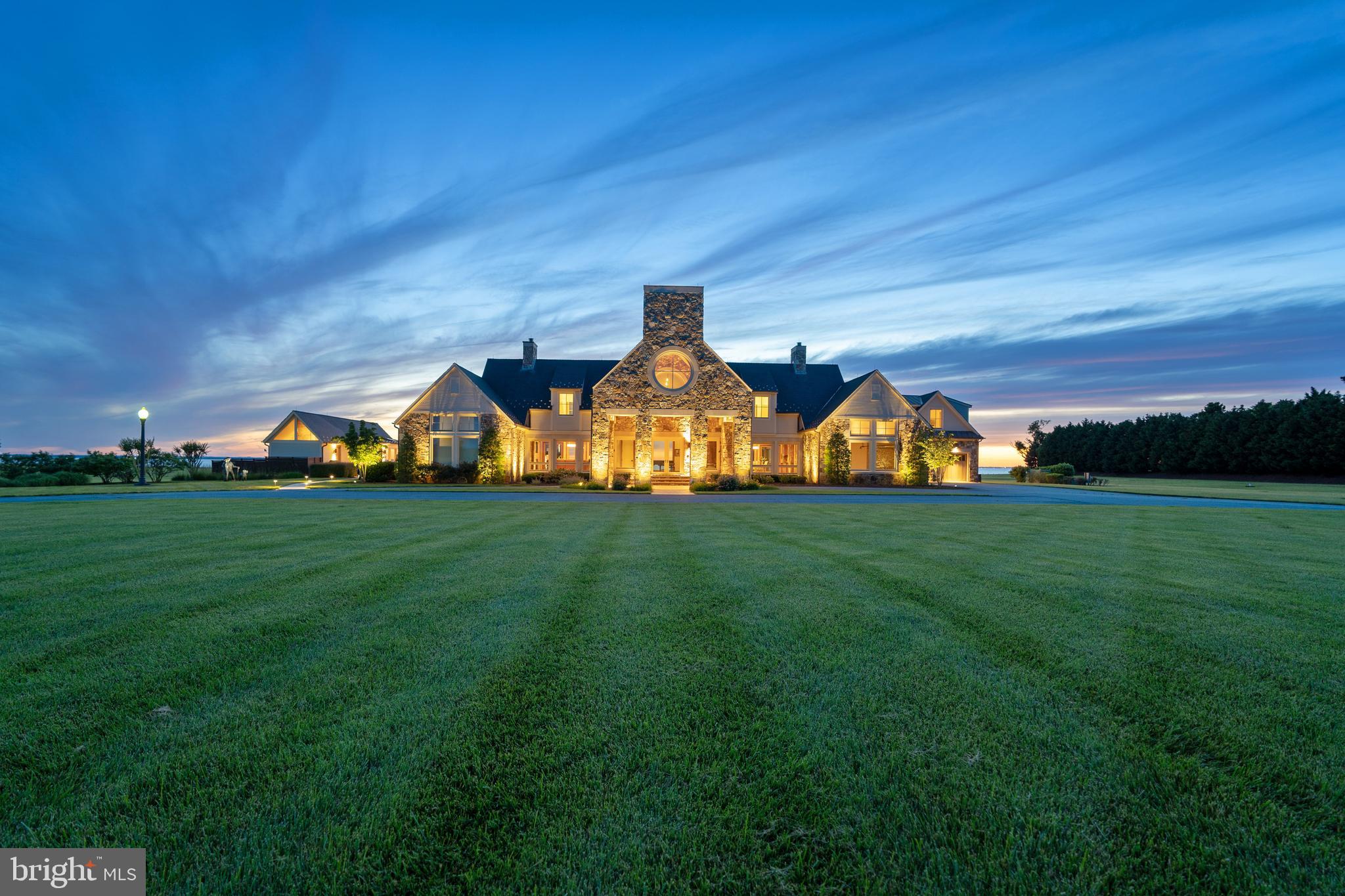 7402 Kent Point Road Stevensville, MD 21666 - Photo 108 of 134 Twilight view of main estate