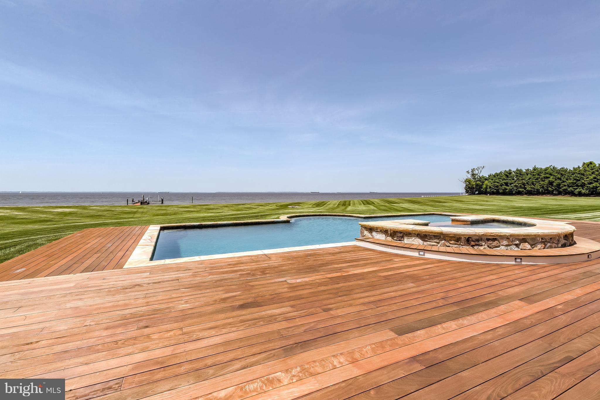 7402 Kent Point Road Stevensville, MD 21666 - Photo 111 of 134 View from pool deck overlooking the Bay