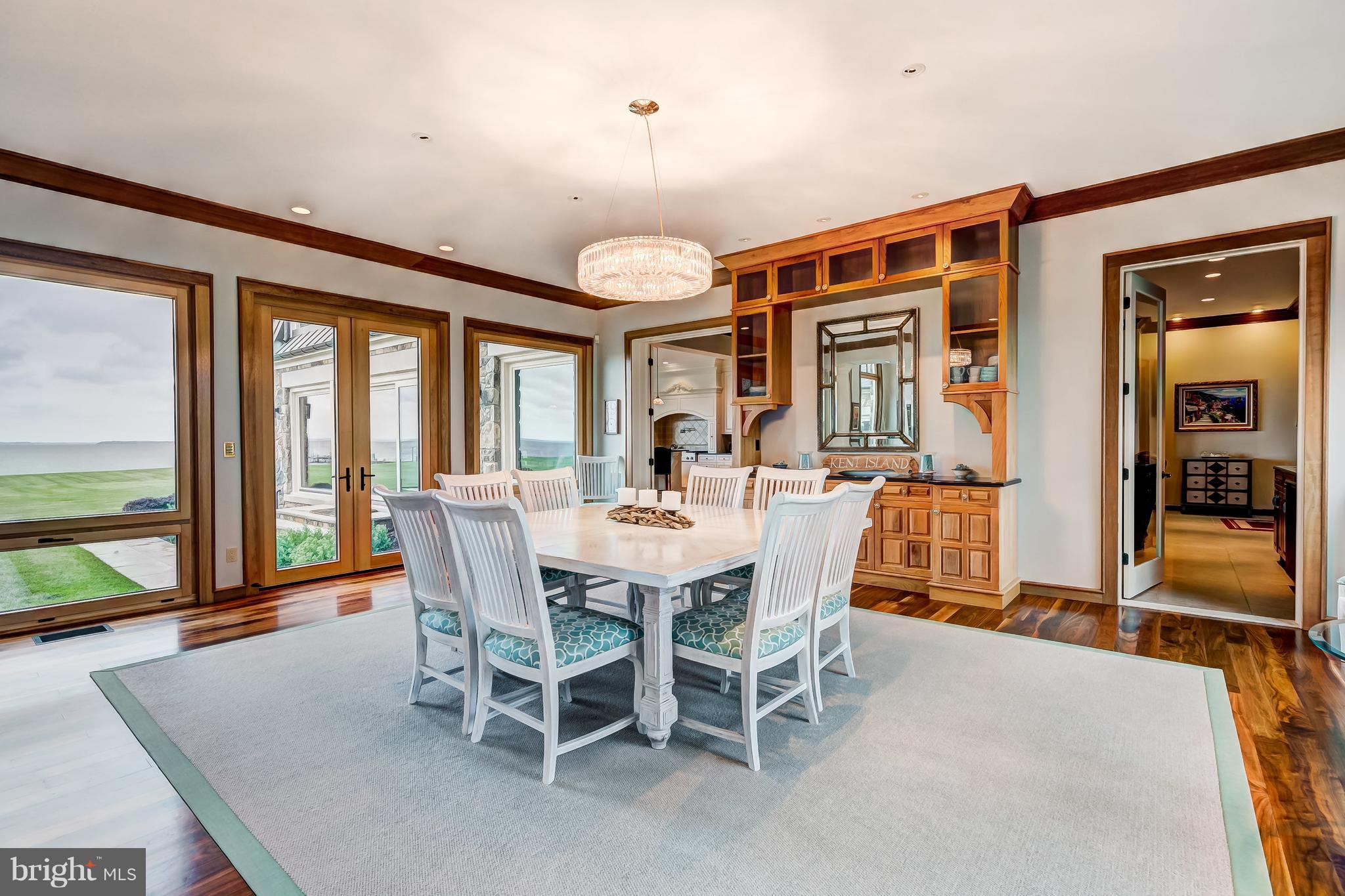 7402 Kent Point Road Stevensville, MD 21666 - Photo 27 of 134 Custom dining room table expands for larger groups