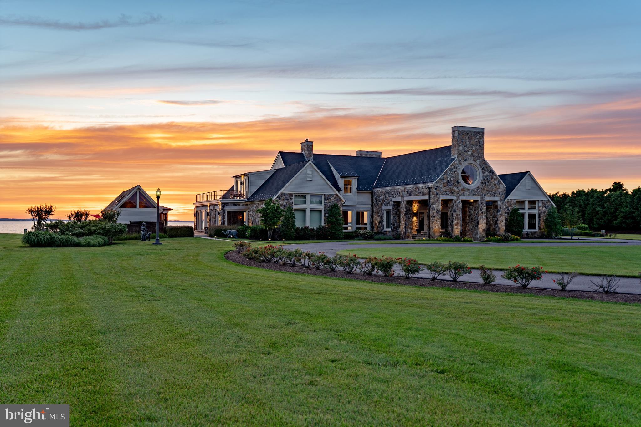 7402 Kent Point Road Stevensville, MD 21666 - Photo 7 of 134 View from left side of circle drive at main Estate