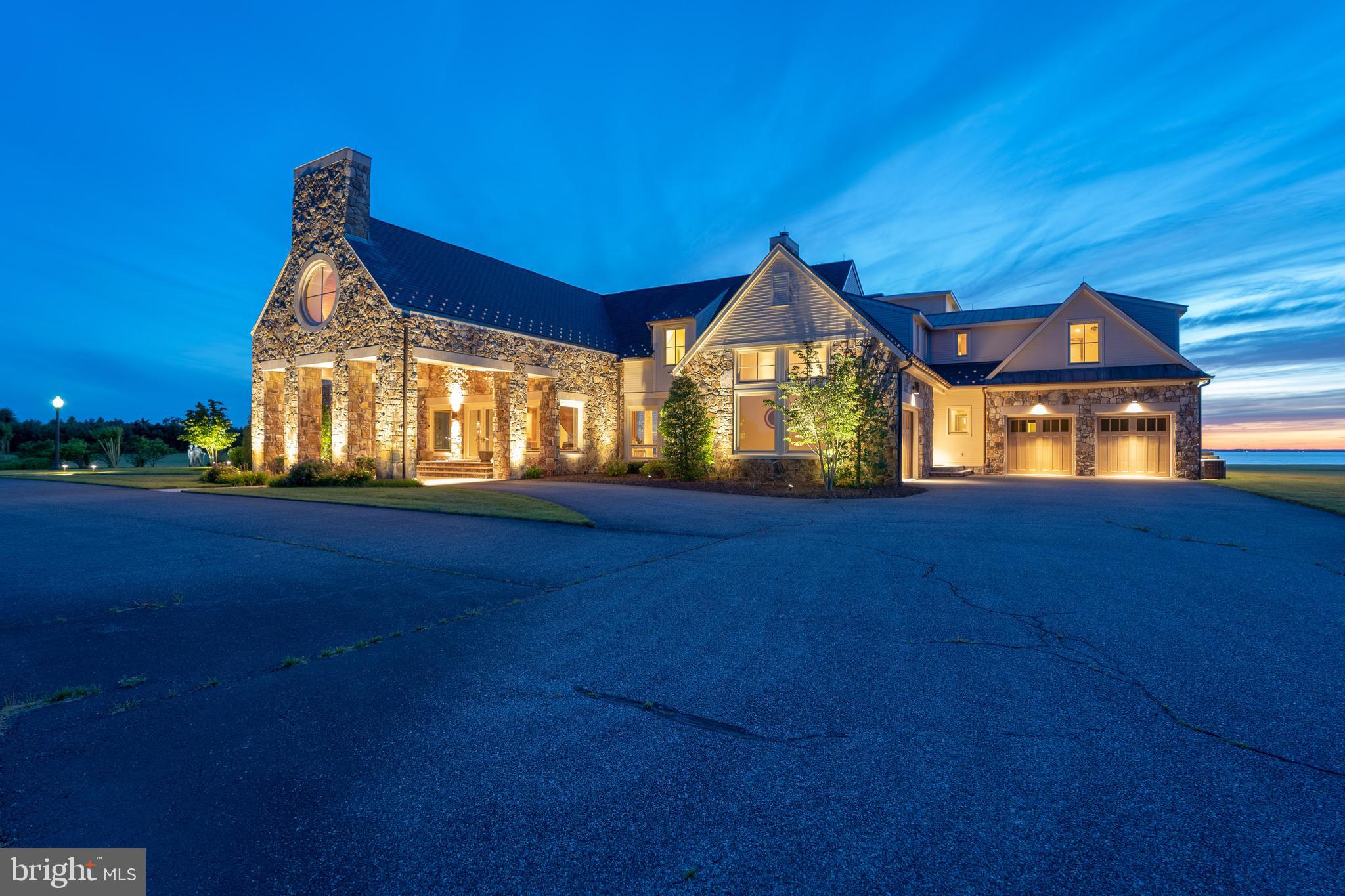 7402 Kent Point Road Stevensville, MD 21666 - Photo 9 of 134 Twilight view with sun setting at waterfront