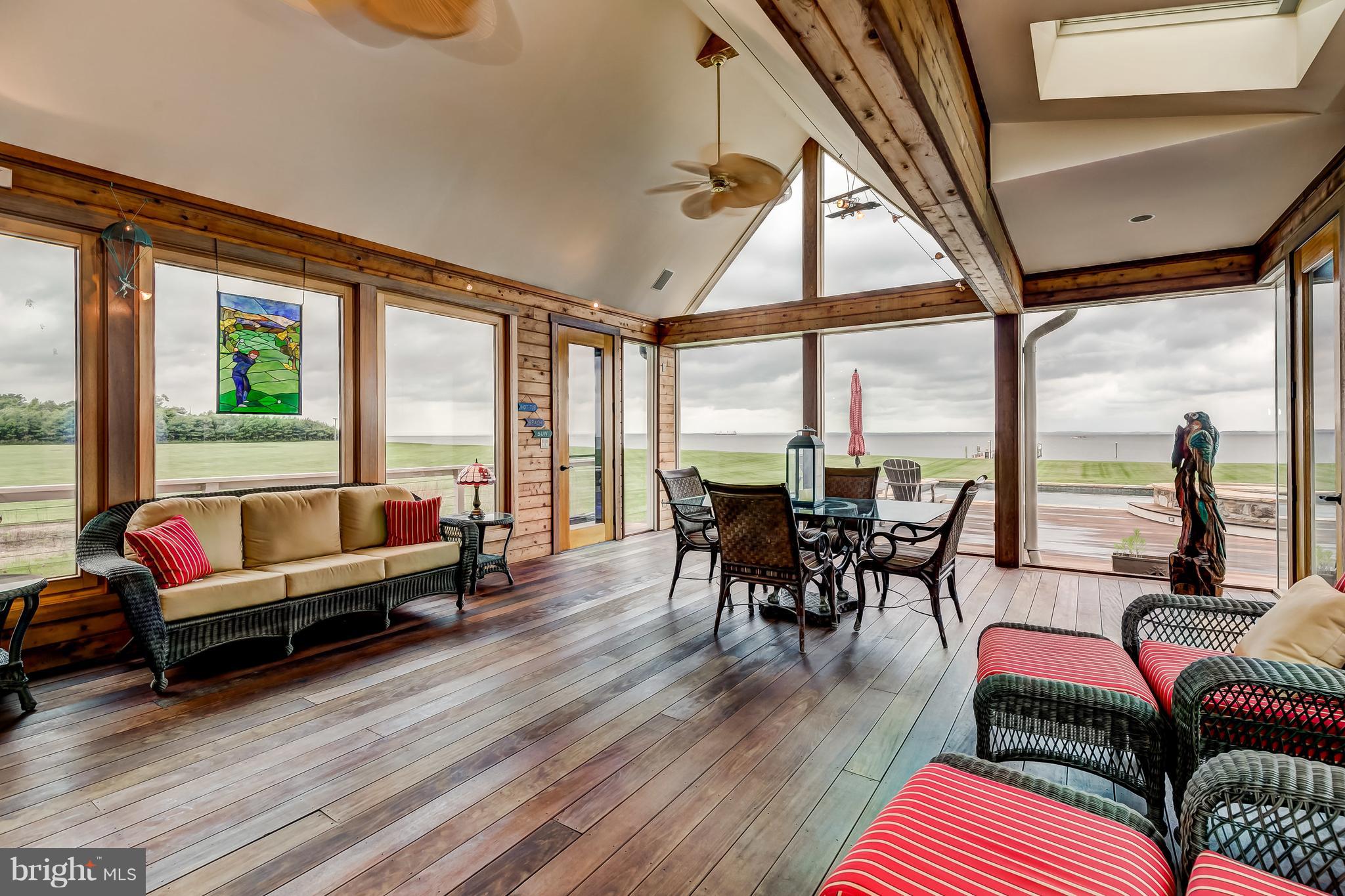 7402 Kent Point Road Stevensville, MD 21666 - Photo 94 of 134 View from Pool house kitchen out to water