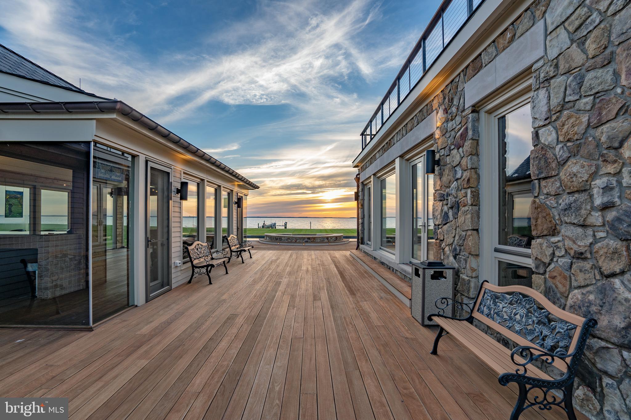 7402 Kent Point Road Stevensville, MD 21666 - Photo 97 of 134 Beautiful sunset view from breezeway