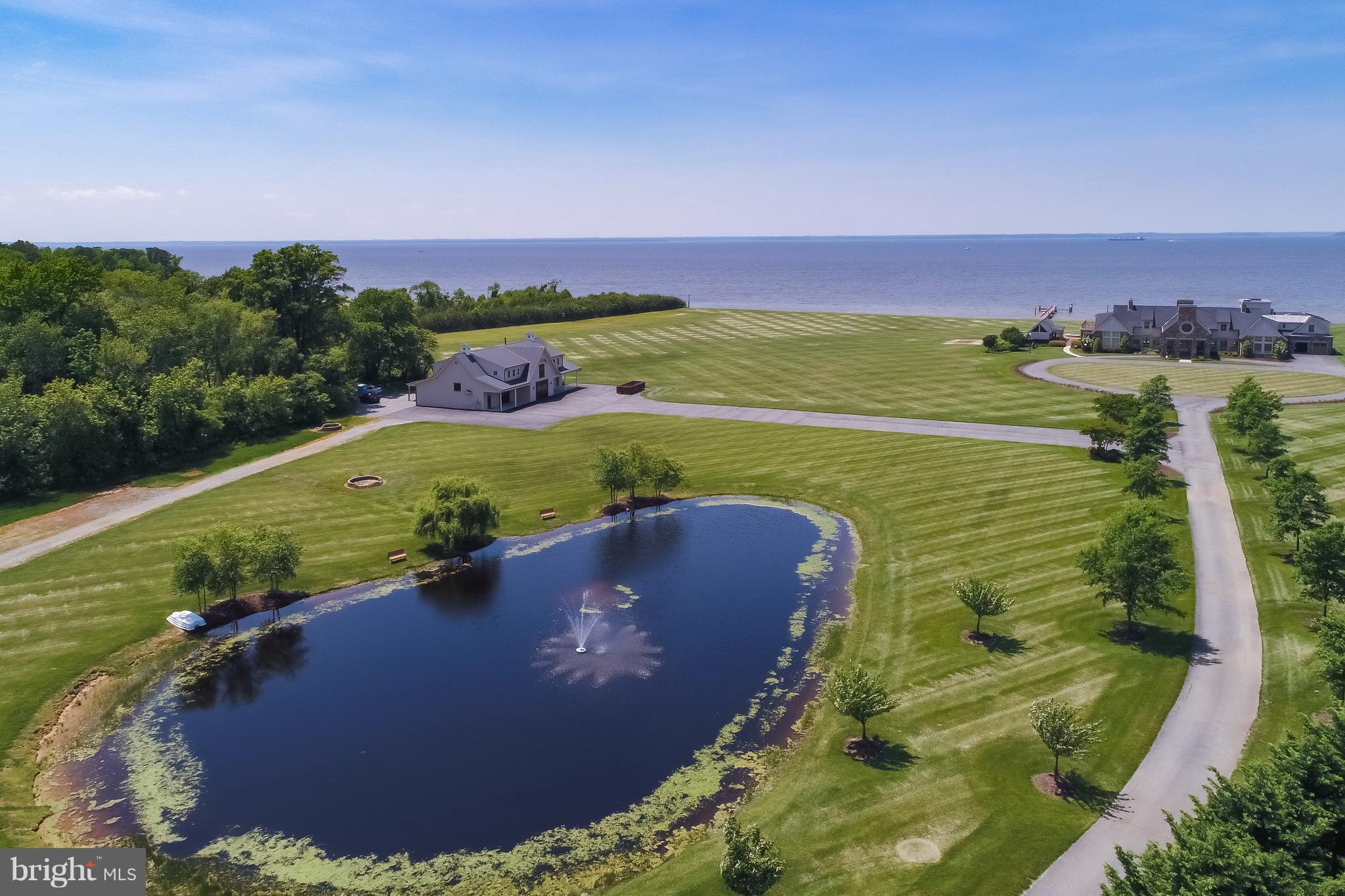 7402 Kent Point Road Stevensville, MD 21666 - Photo 100 of 134 Private pond and driveway angle