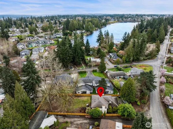an aerial view of multiple house