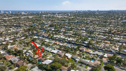 an aerial view of multiple house