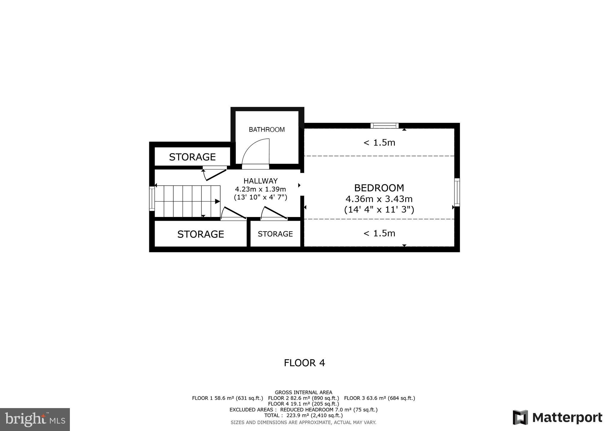6405 Pinehurst Road Baltimore, MD 21212 - Photo 55 of 57 3rd Level Floor Plan