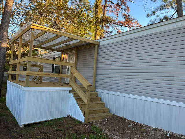 a view of outdoor space and deck