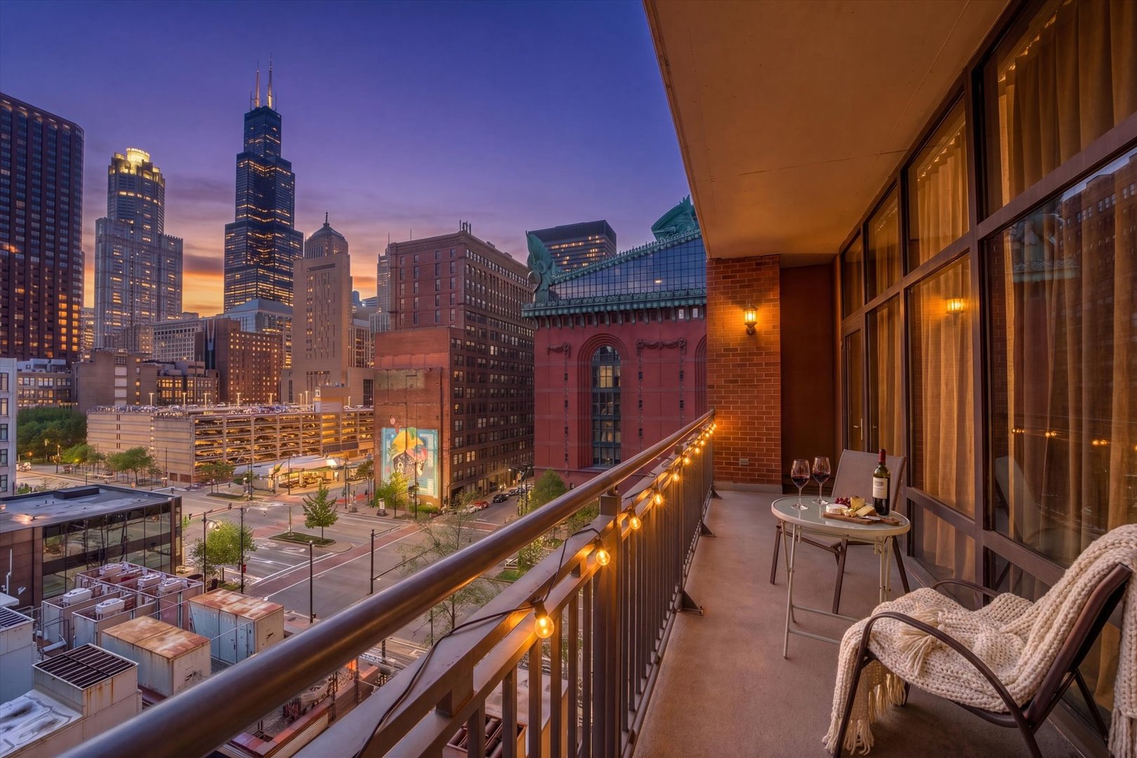 520 South State Street, Unit 712 Chicago, IL 60605 - Photo 20 of 28 a city view from a balcony