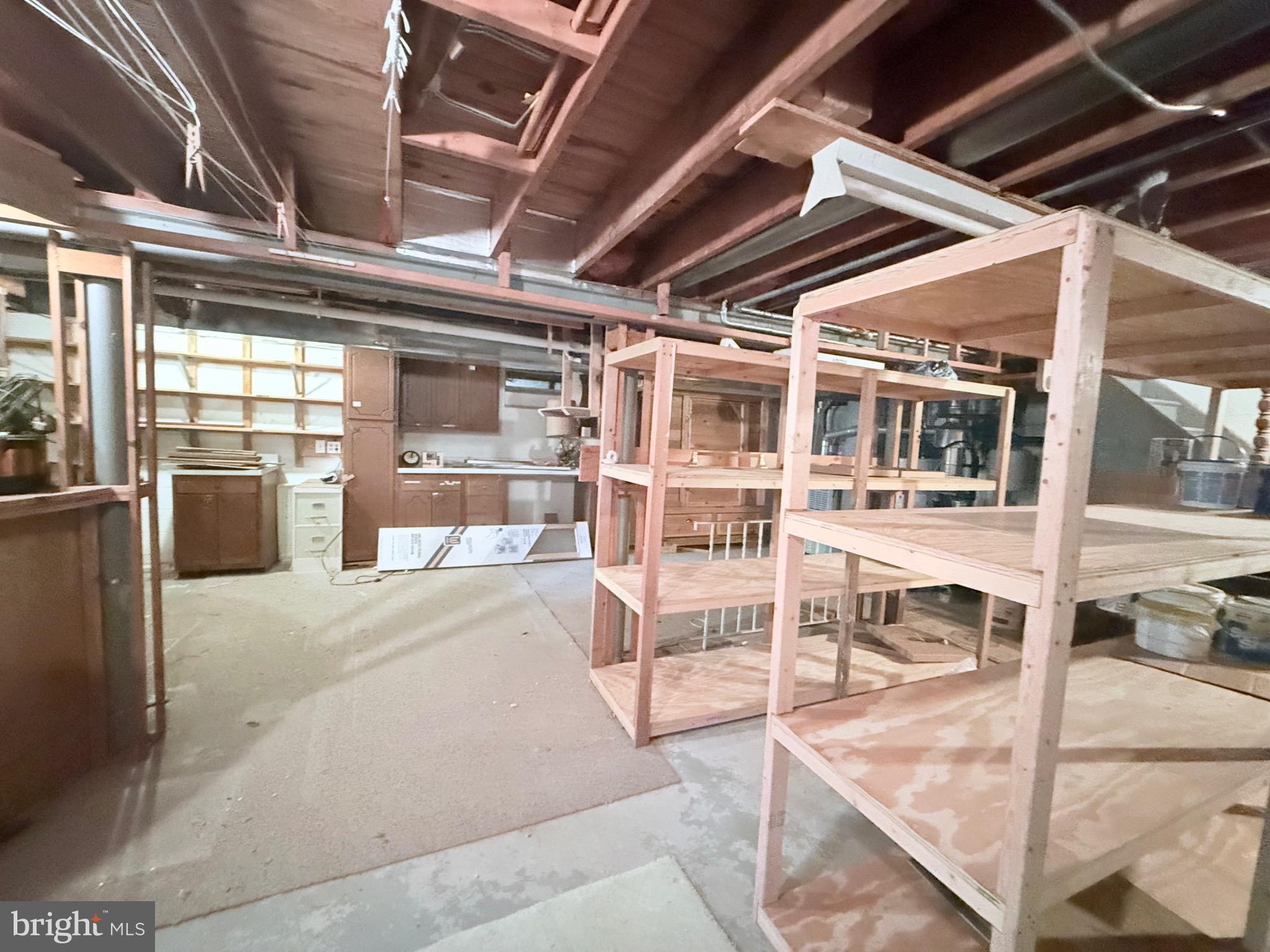 1828 Mare Road Warrington, PA 18976 - Photo 40 of 50 Large unfinished basement with lots of shelving