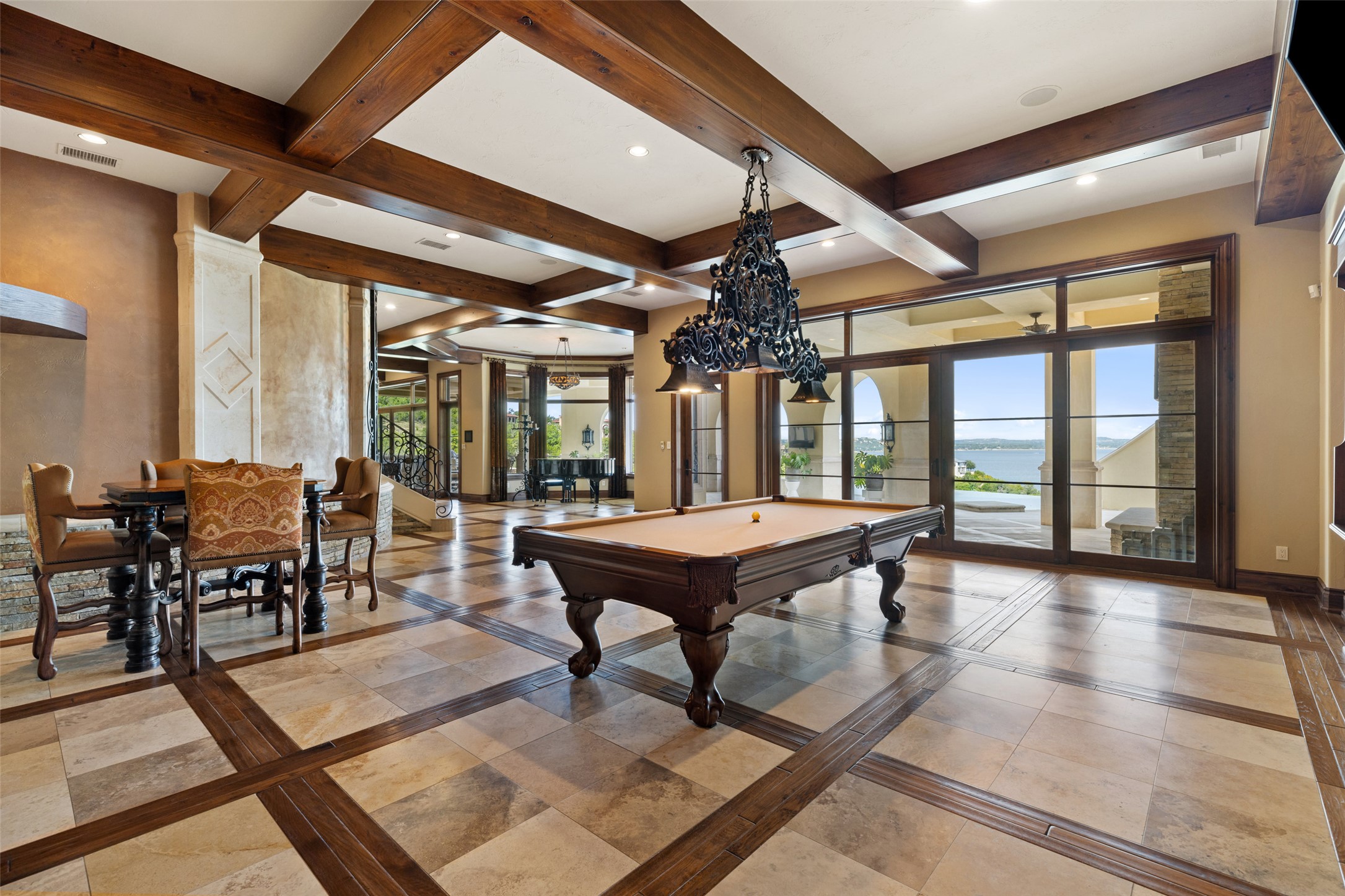 12400 Cedar Street Austin, TX 78732 - Photo 29 of 39 a room with furniture pool table and a large window