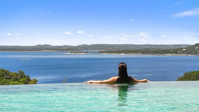 a ocean view with a lake view