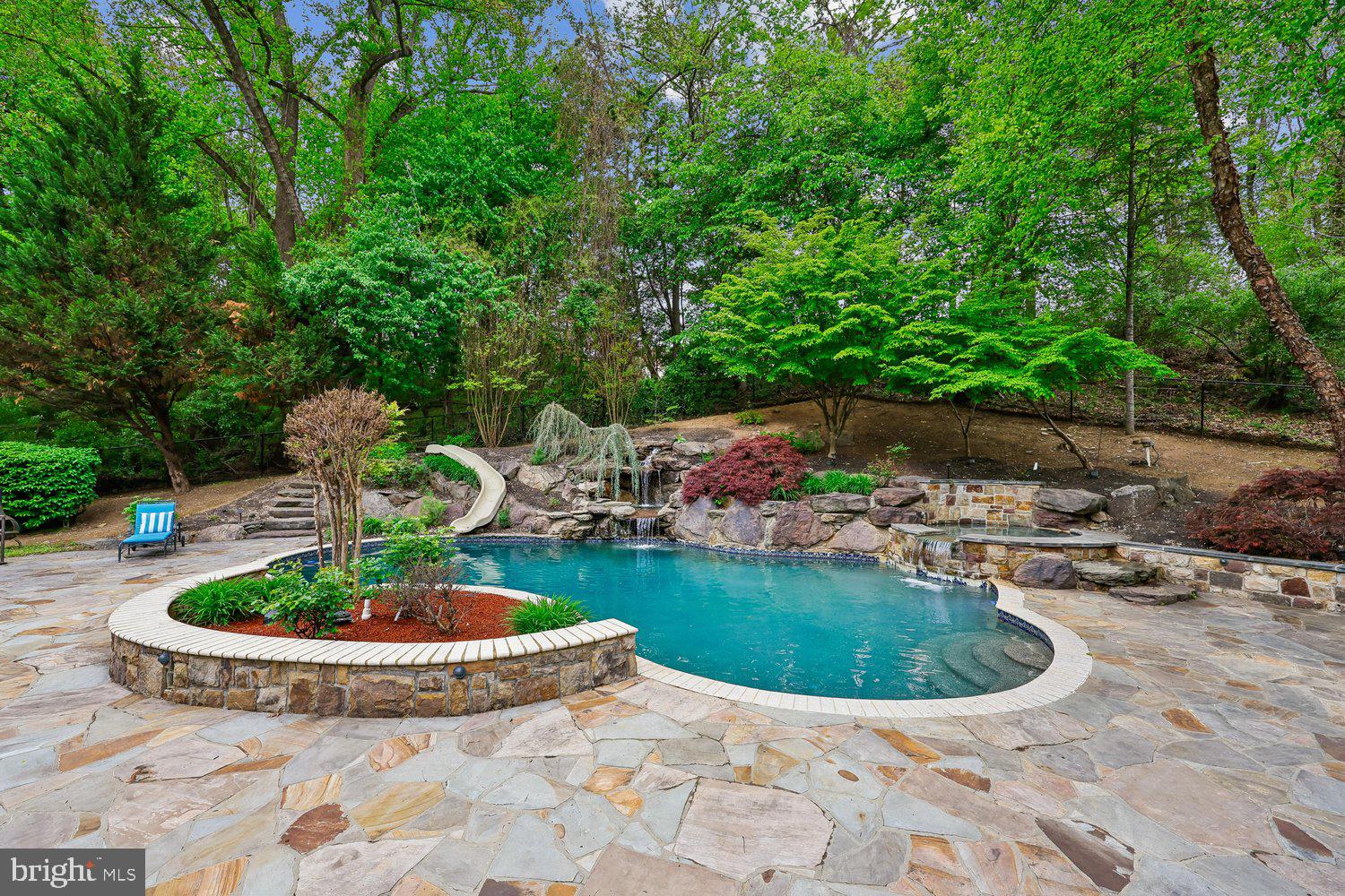 13120 Esworthy Road Potomac, MD 20854 - Photo 9 of 80 Pool w/Arizona Stone Hardscaping