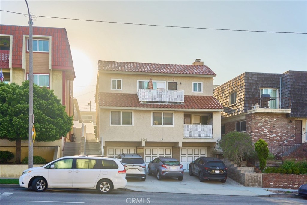 a car parked in front of a house