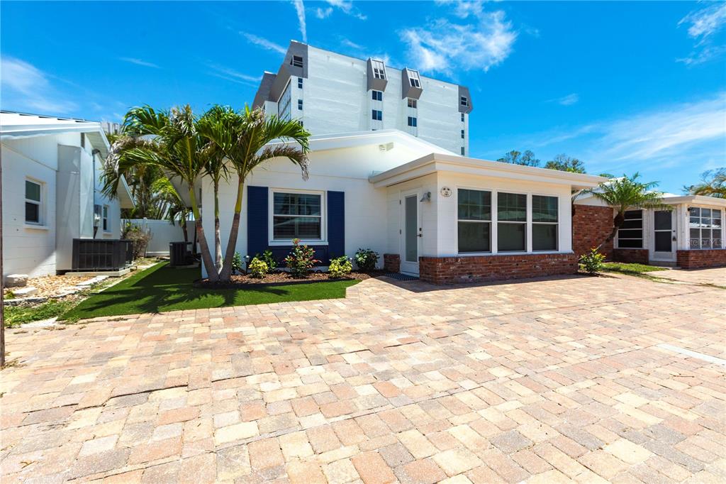 a view of a house with a patio