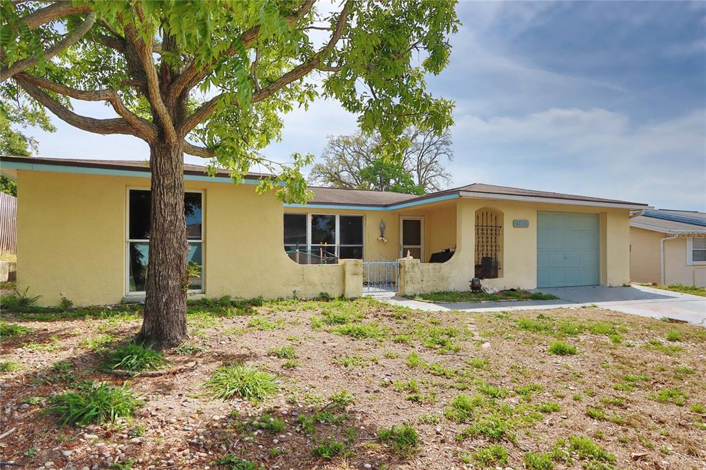 9836 Rainbow Lane Port Richey, FL 34668 - Photo 1 of 1 a view of a house with backyard and a tree