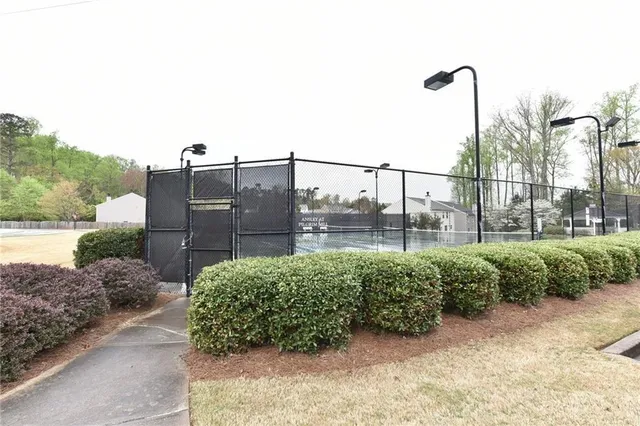 a view of a garden from a roof deck