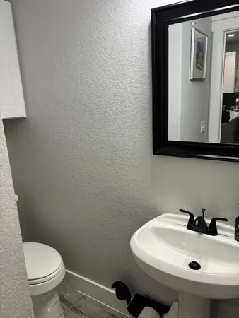 a bathroom with a sink and a toilet
