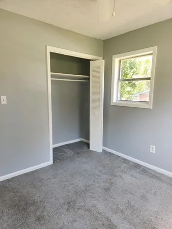 an empty room with a window