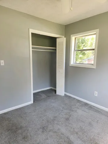 an empty room with a window