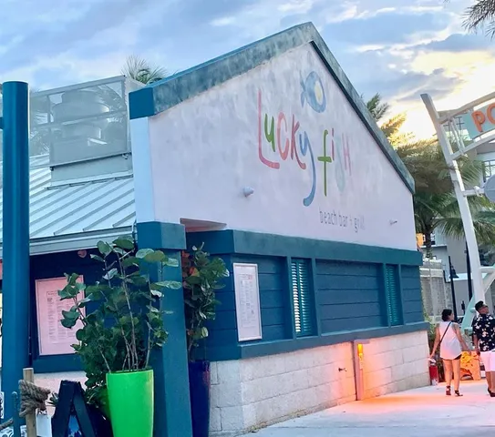 an outdoor space with furniture