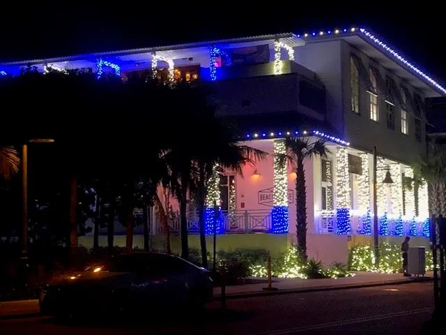 a view of a street light