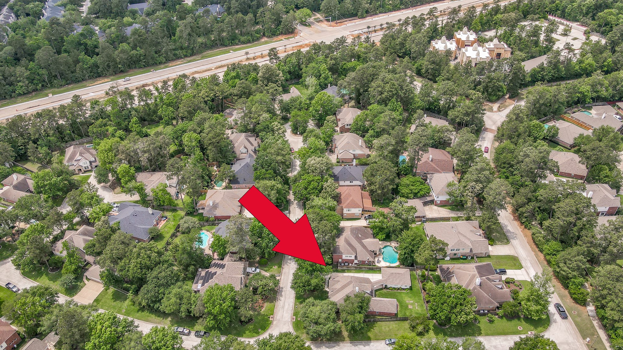2 Westward Ridge Place The Woodlands, TX 77384 - Photo 42 of 43 Location, Location, Location- see how close to 242, it is yet it's quiet
