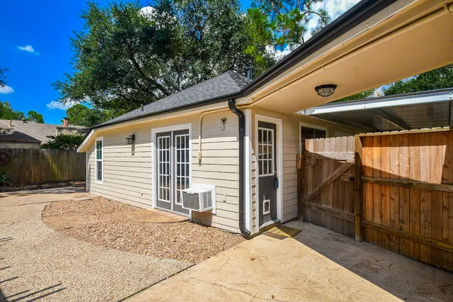 a backyard of a house
