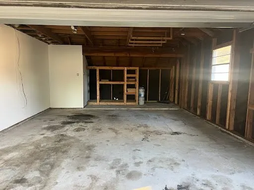 a view of a house with a small space