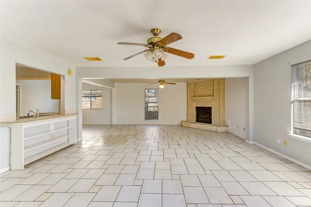 a view of an empty room and window