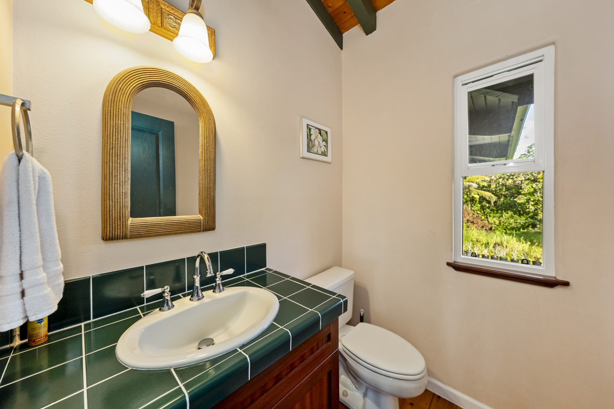 15-2817 Papai Street Pahoa, HI 96778 - Photo 19 of 30 a bathroom with a toilet a sink and mirror