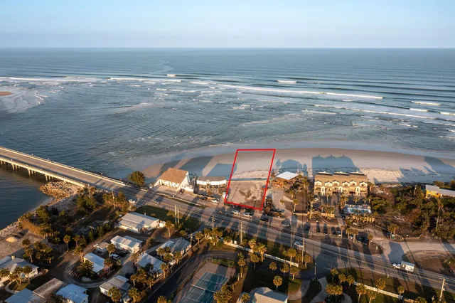 a view of a water with an outdoor space