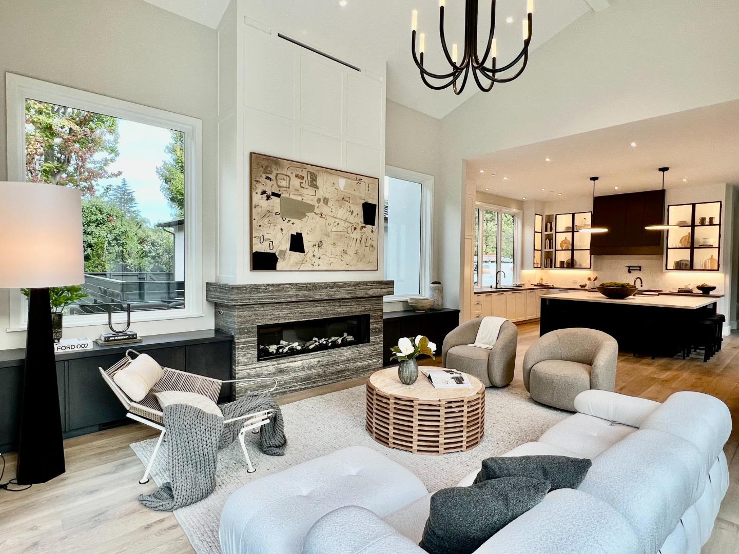 60 Shearer Drive Atherton, CA 94027 - Photo 12 of 39 a living room with furniture a couch and a large window